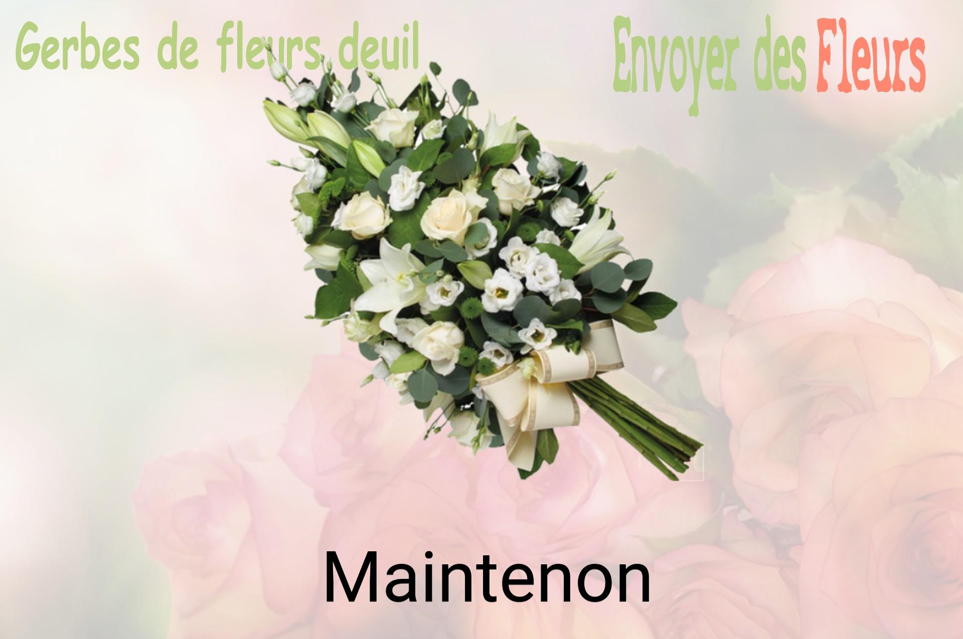 Gerbe de fleurs de deuil livrée à Maintenon